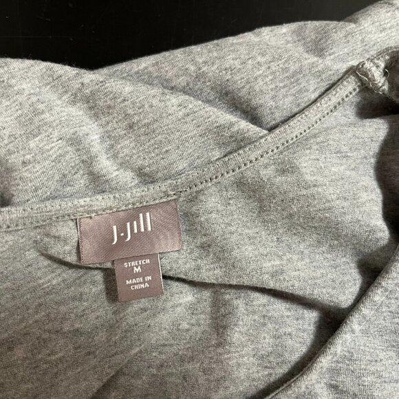 J. Jill Women's Grey Stretch Casual Dress - Size Medium - Picture 2 of 6